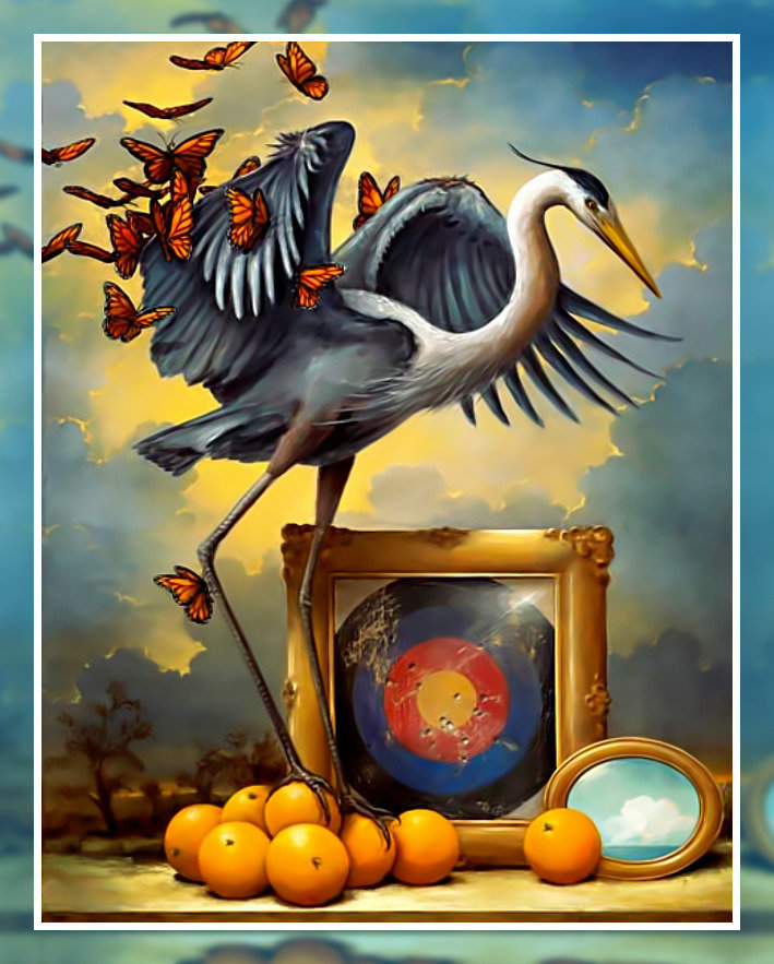 Журавль - журавль бабочки - оригинал