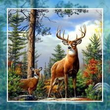 Схема вышивки «Лесные обитатели»