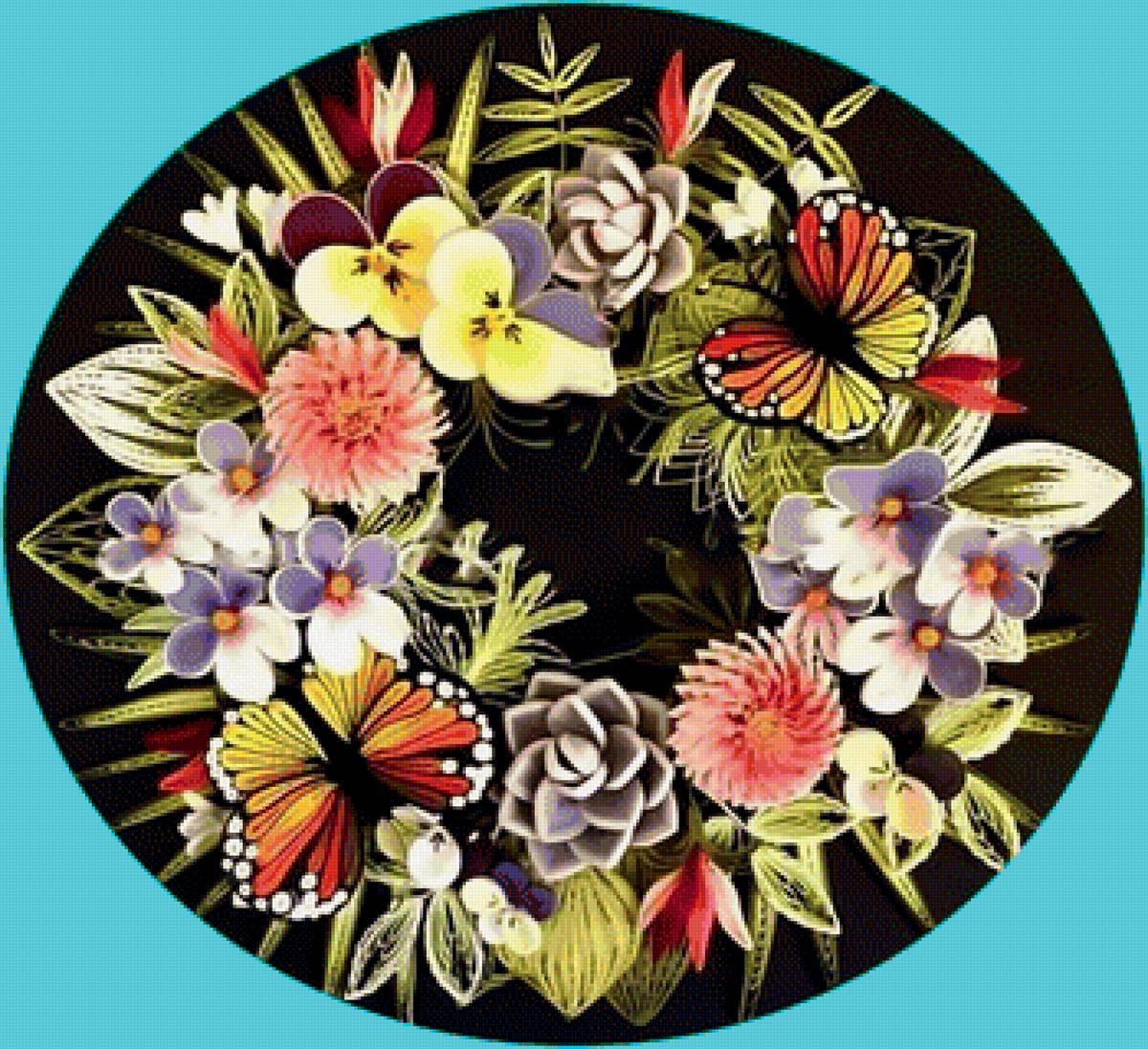 Цветочный орнамент3 - цветы - предпросмотр