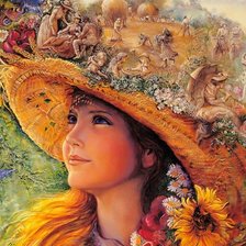 Схема вышивки «Girl In The Straw Hat.»