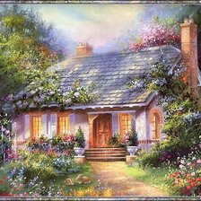 Схема вышивки «домик»