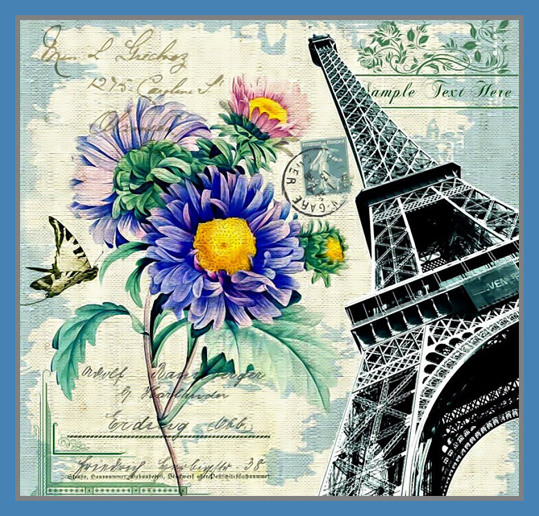 Париж, Париж... - эйфелева башня цветы париж - оригинал