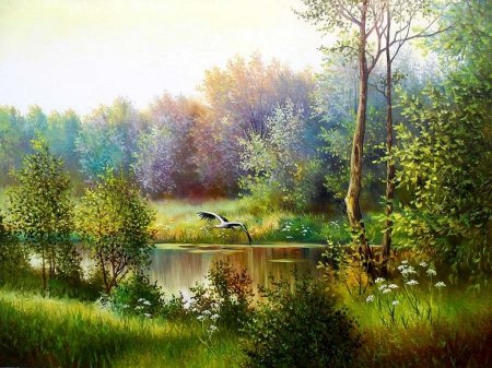 Forests & Nature. - yuri kornikov painter.landscape.birds. - оригинал