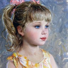 Схема вышивки «Little Girl with Blue Eyes.»