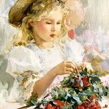 Схема вышивки «A Young Florist.»