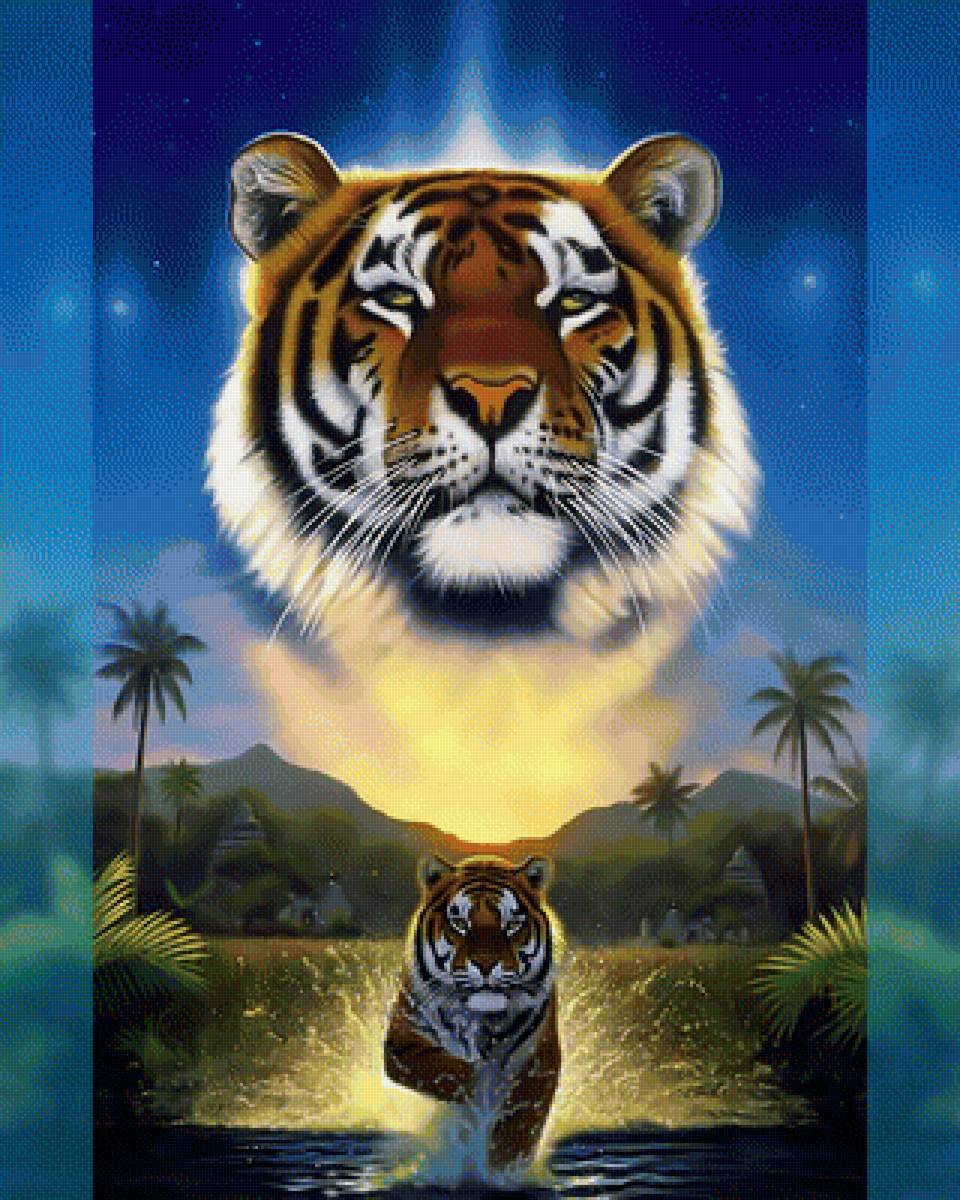 Тигр - тигр хищник - предпросмотр