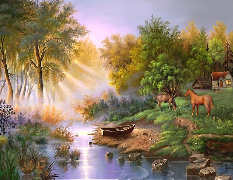 ЛОШАДИ У РЕКИ - оригинал