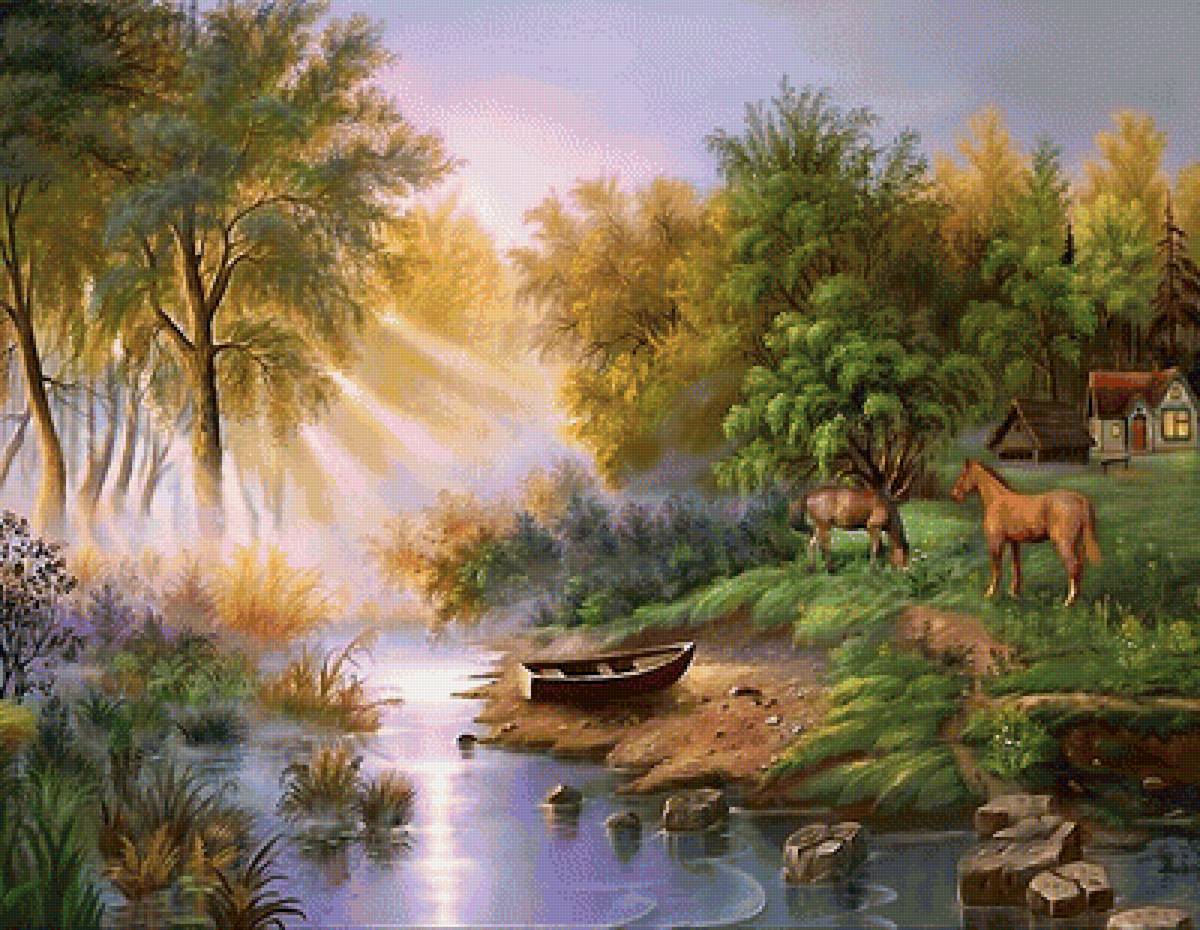 ЛОШАДИ У РЕКИ - предпросмотр