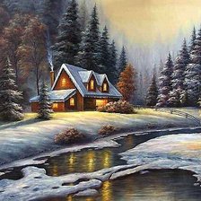 Схема вышивки «ЛЕСНАЯ ИЗБУШКА»