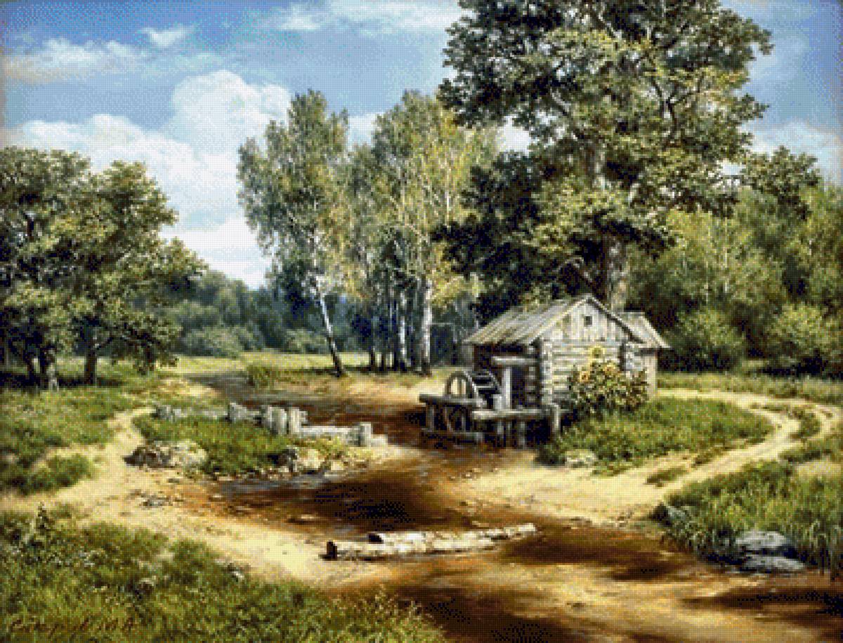Summer in the Forest. - mikhail satarov paintings.landscape. - предпросмотр