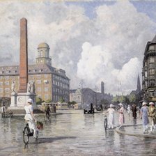 Cycling Girl on Vesterbrogade(Copenhagen)