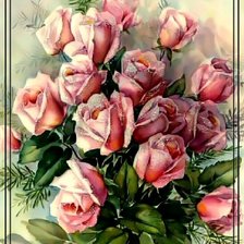 Схема вышивки «Розы»