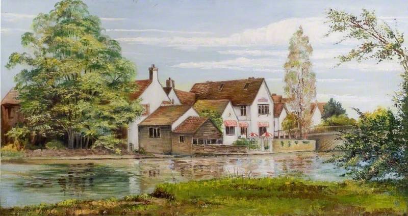 Old St Neots Bridge and Bridge House. - landscapes. - оригинал