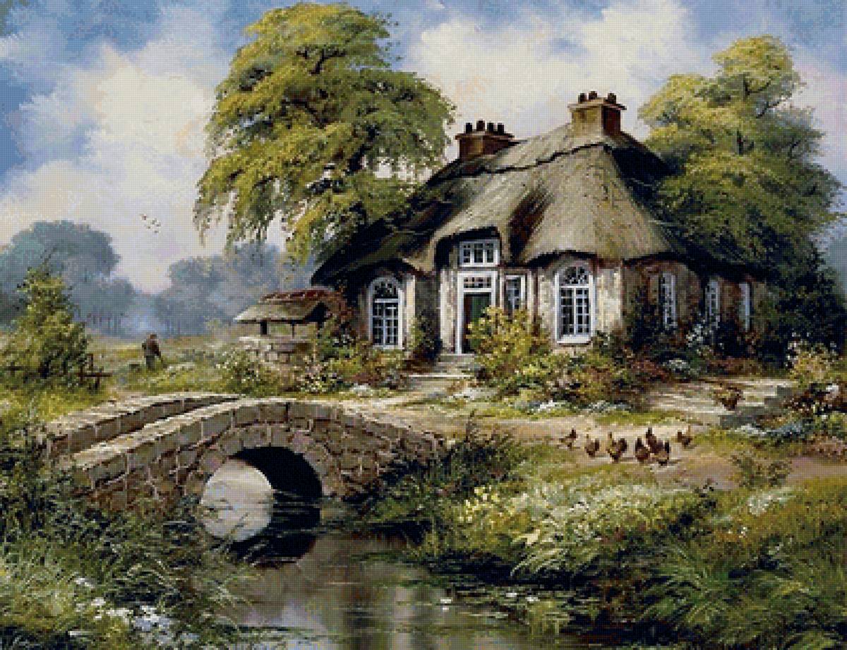 домик мечты - речка, люди, лето - предпросмотр