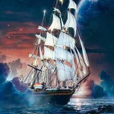 Схема вышивки «море»