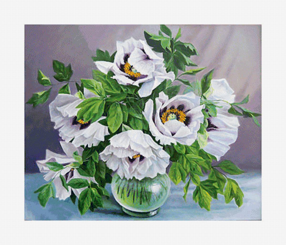 Серия "Пионы" - букет, пионы, флора, цветы - предпросмотр