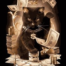 Схема вышивки «кошечка»