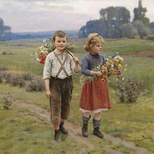 Схема вышивки «дети»