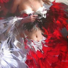 Схема вышивки «девушка»