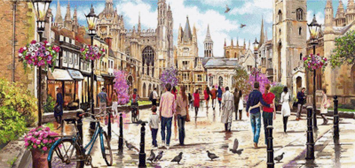 Cambridge. - richard macneil art.cityscape.people. - предпросмотр