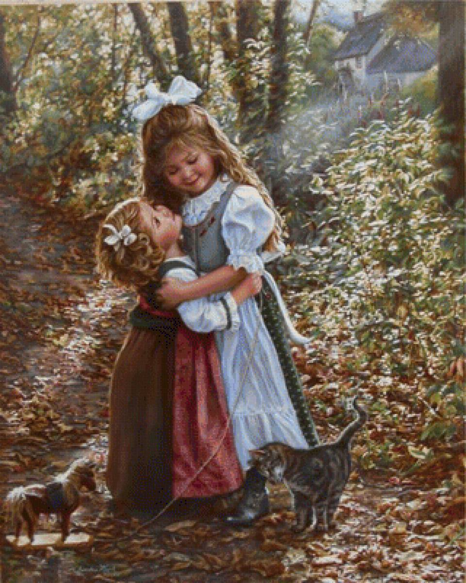 My Older Sister. - sandra kuck painters.children.animals. - предпросмотр