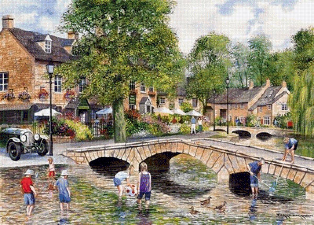 Bourton on the water. - terry harrison painter.scenarys.people. - предпросмотр