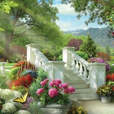 Схема вышивки «пейзаж»