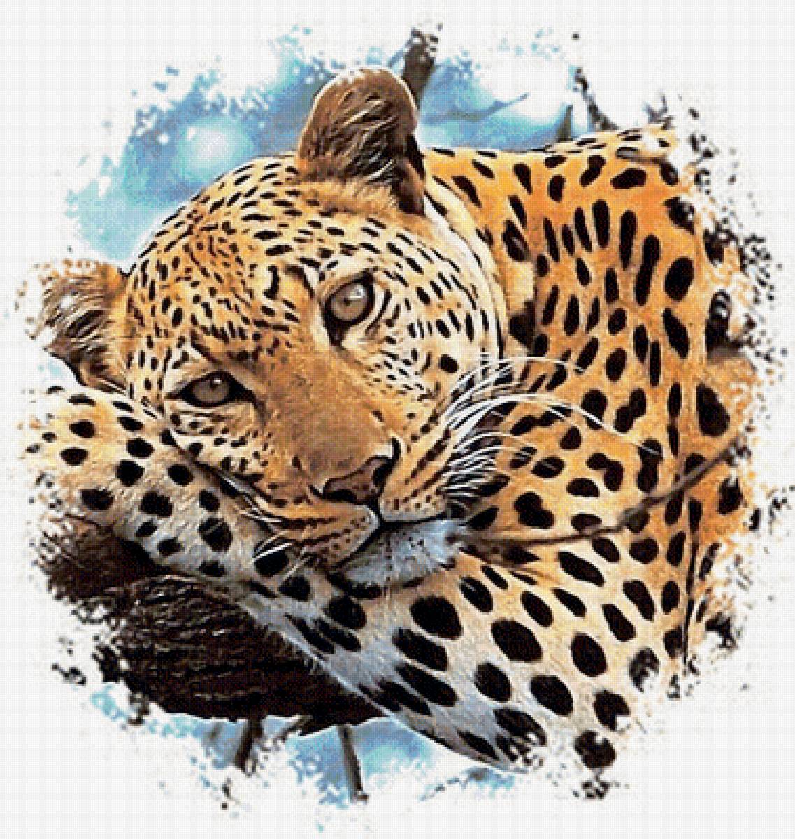 Мир животных - арт, животное, леопард - предпросмотр