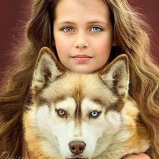 Схема вышивки «Два друга»