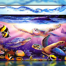 Схема вышивки «Морские черепахи.»
