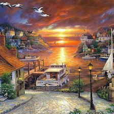 Схема вышивки «В ЛУЧАХ ЗАКАТА»