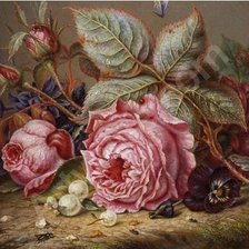 Схема вышивки «розы»