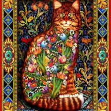 Схема вышивки «Tapestry Cat.»