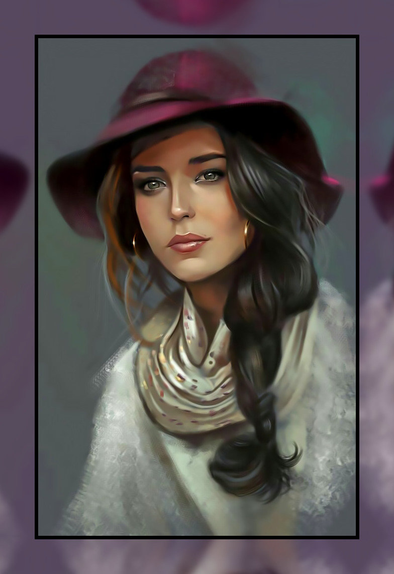 Девушка в шляпке. - девушка, образ., шляпа, портрет - оригинал