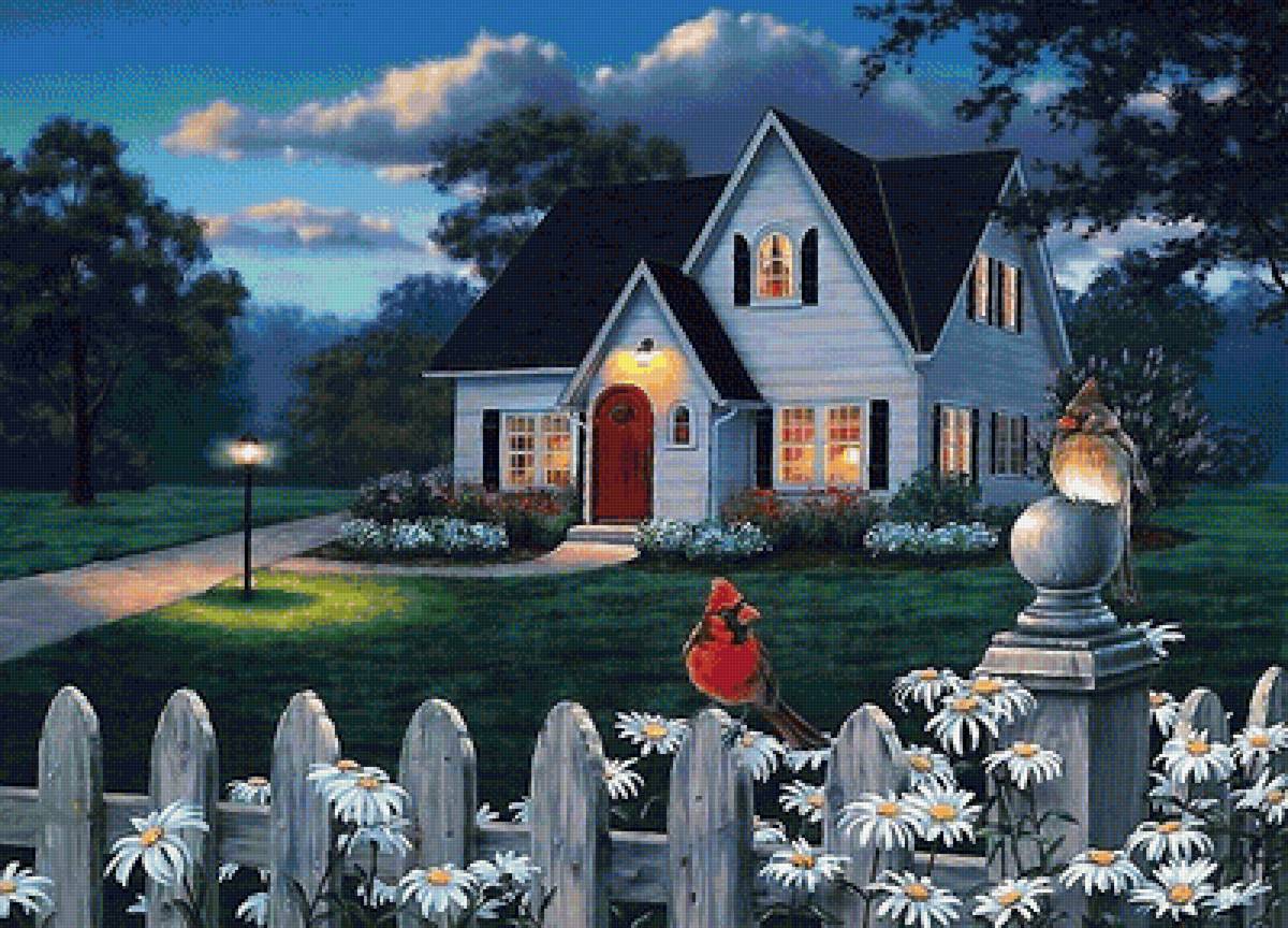 ДОМИК ВЕЧЕРОМ - предпросмотр