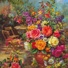 Схема вышивки «цветы»