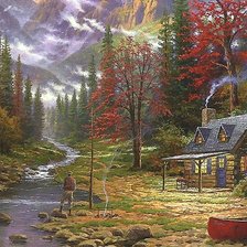 Схема вышивки «ДОМИК ЛЕСНИКА»