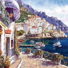 Схема вышивки «Afternoon in Amalfi.»