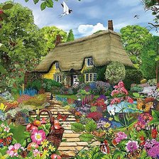 Схема вышивки «ДОМИК В САДУ»