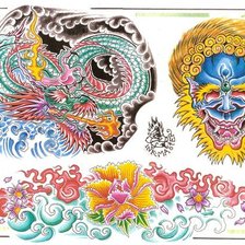 Схема вышивки «дракон»