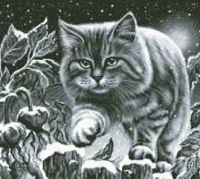 Оригинал схемы вышивки «Снежный кот» (№1942014)