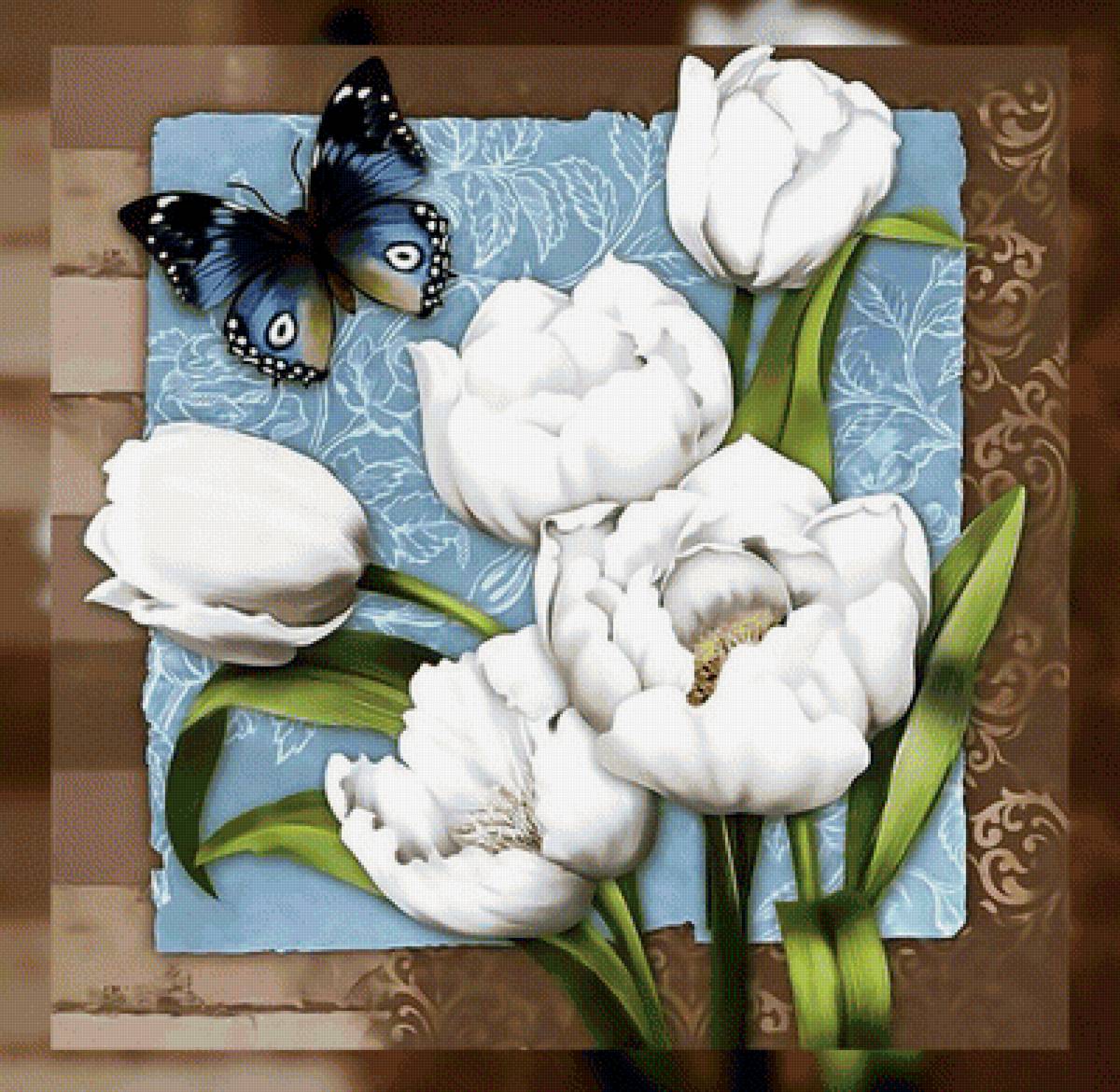 Белые тюльпаны2. - тюльпаны., белые - предпросмотр