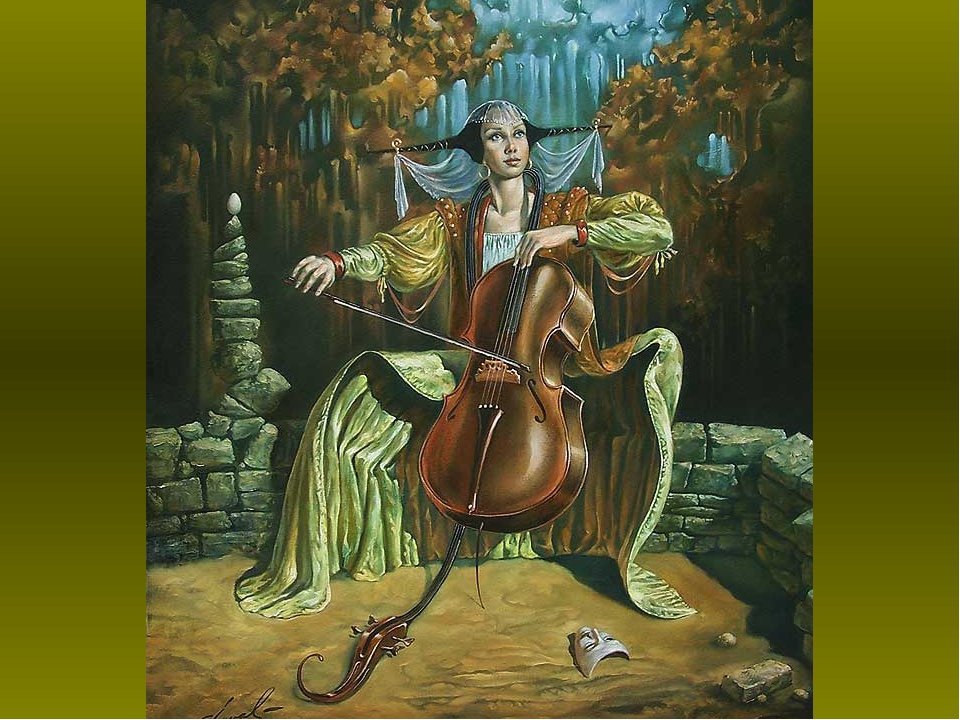 Музыка - девушки, музыка, лес - оригинал