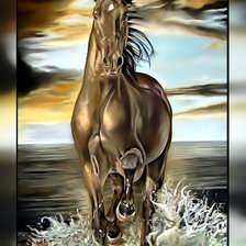 Схема вышивки «Бегущий по волнам.»