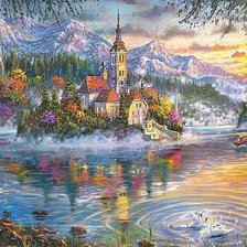 Схема вышивки «СКАЗОЧНОЕ ОЗЕРО»