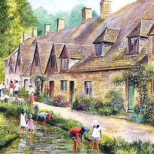 Схема вышивки «ДЕТИ У РУЧЬЯ»