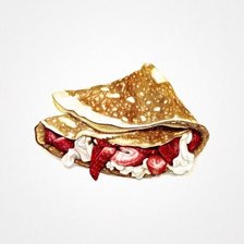 Схема вышивки «БЛИНЧИК С КЛУБНИКОЙ»