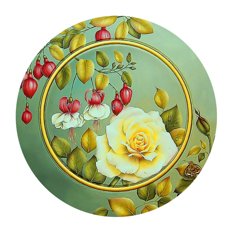 Серия "Розы". - фуксии, флора, цветы, розы - оригинал