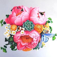 Схема вышивки «цветы»