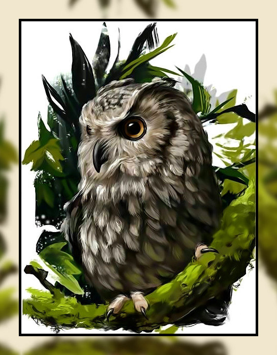 Сова. - птица, сова, акварель., картина - оригинал